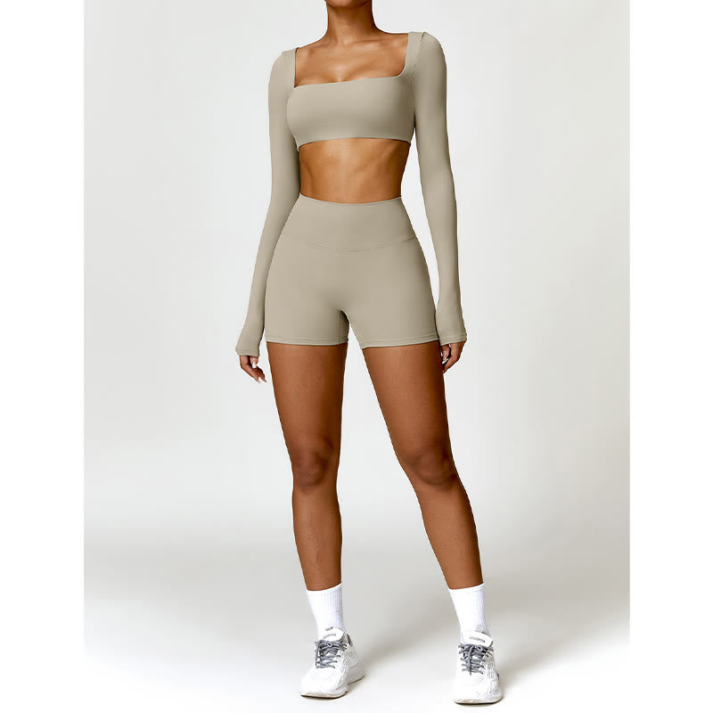 Buddha Stones Gym Sports Yoga Soutien-gorge dos nu Crop Tank Top Shorts - image 58