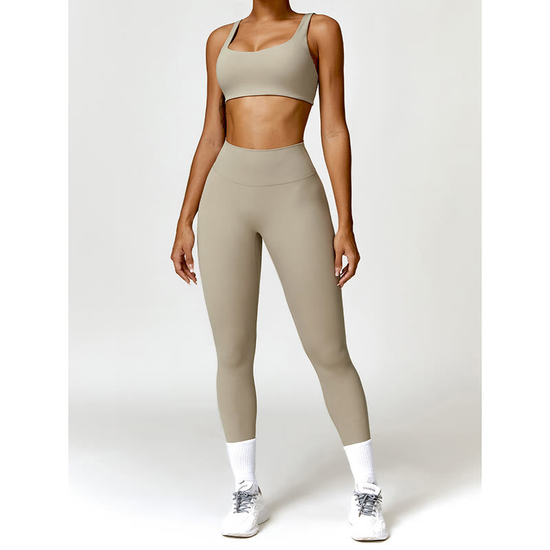 Buddha Stones Gym Sports Yoga Soutien-gorge dos nu Crop Tank Top Shorts - image 59