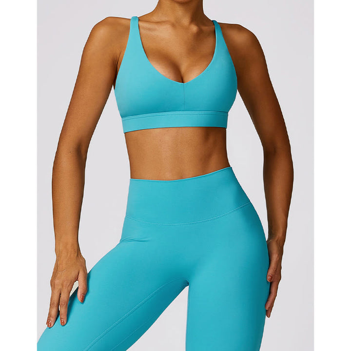 Buddha Stones Gym Sports Yoga Soutien-gorge dos nu Crop Tank Top Short respirant