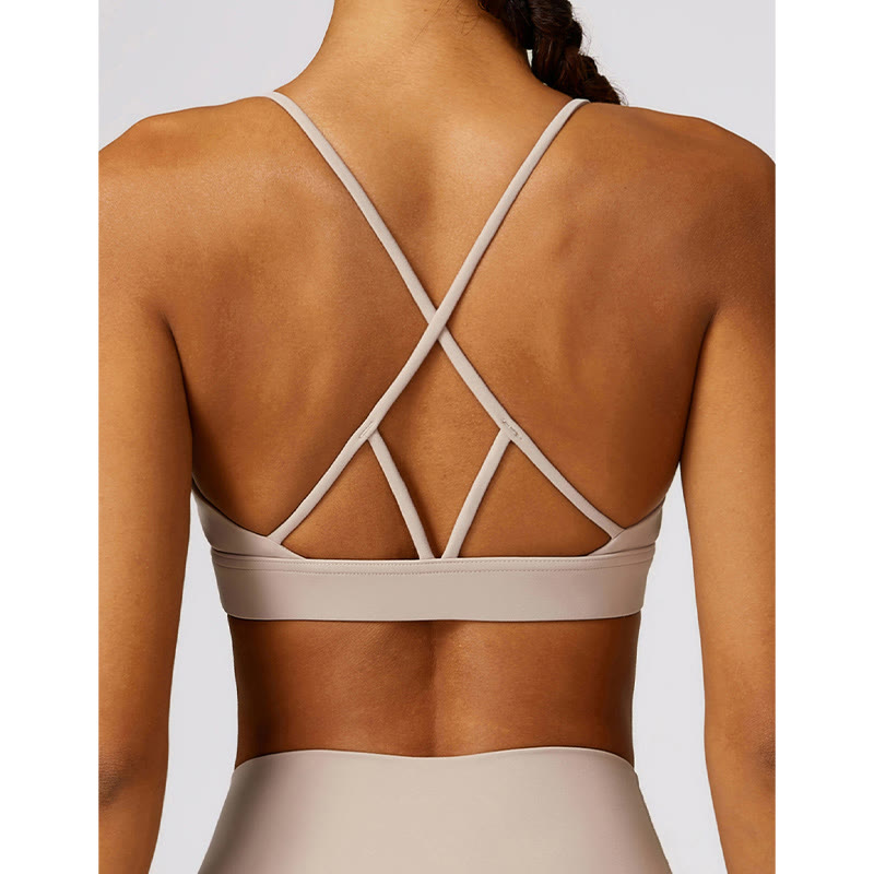 Buddha Stones Gym Sports Yoga Soutien-gorge dos nu Crop Tank Top Short respirant - image 29