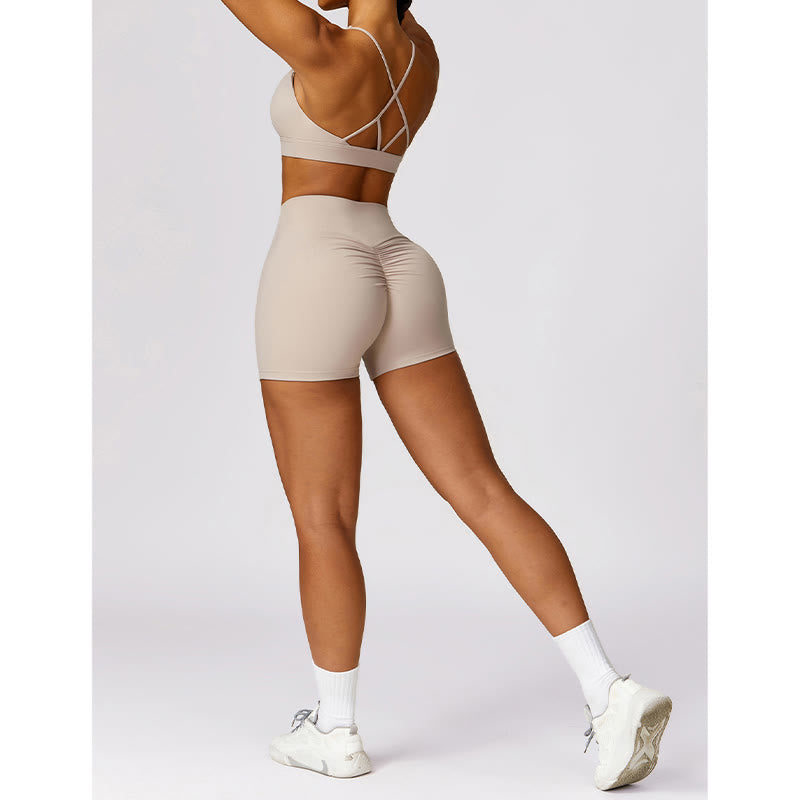 Buddha Stones Gym Sports Yoga Soutien-gorge dos nu Crop Tank Top Short respirant - image 20