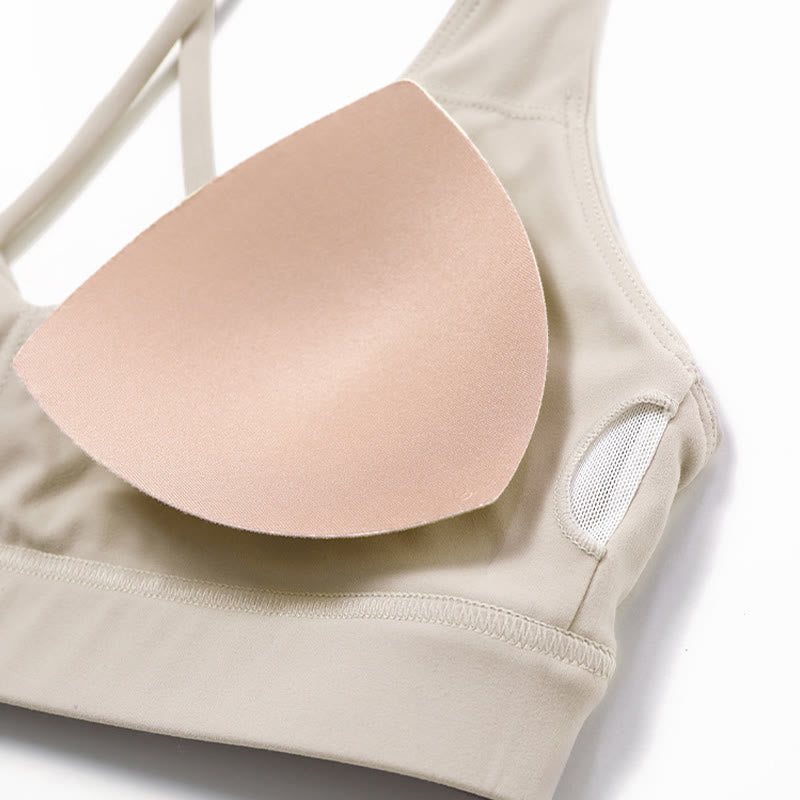 Buddha Stones Gym Sports Yoga Soutien-gorge dos nu Crop Tank Top Short respirant