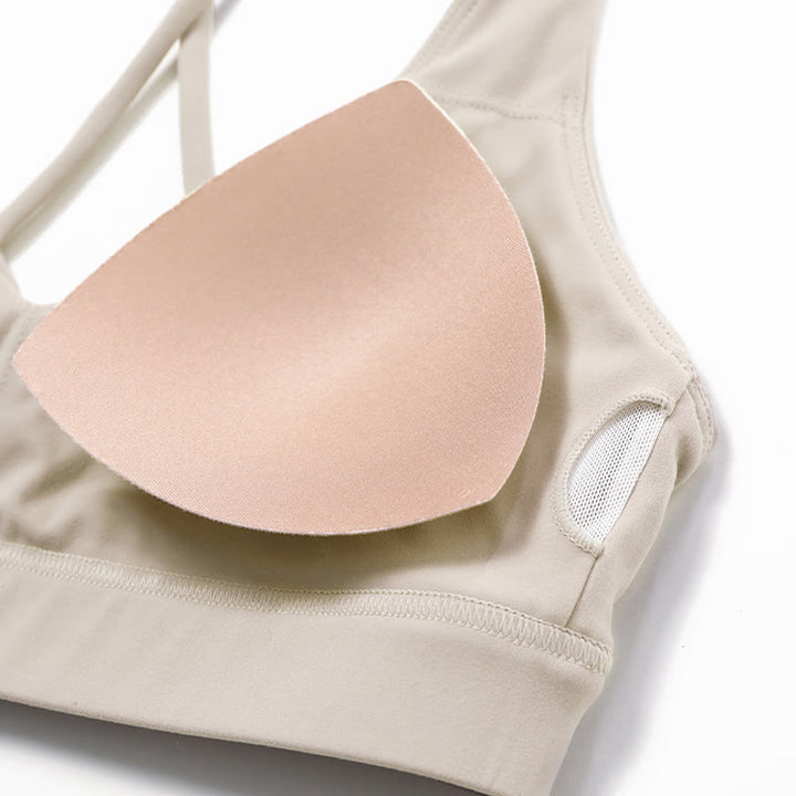 Buddha Stones Gym Sports Yoga Soutien-gorge dos nu Crop Tank Top Short respirant