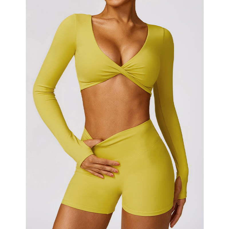 Buddha Stones Gym Sports Yoga Soutien-gorge dos nu Crop Tank Top Short respirant