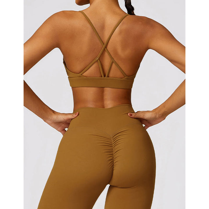 Buddha Stones Gym Sports Yoga Soutien-gorge dos nu Crop Tank Top Short respirant