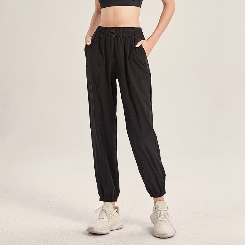 Pantalon de survêtement de sport Buddha Stones Fitness Yoga avec poches - Noir - US18，UK/AU22，EU50 (5XL) - image 9