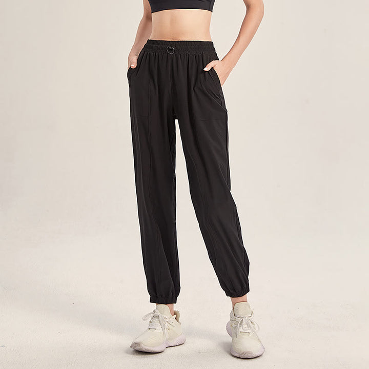 Pantalon de survêtement de sport Buddha Stones Fitness Yoga avec poches - Noir - US18，UK/AU22，EU50 (5XL) - image 9