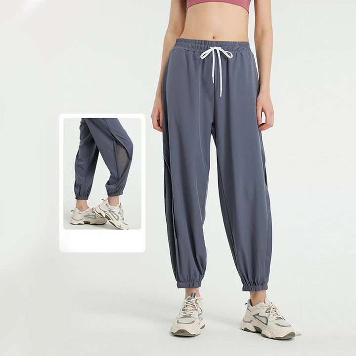 Pantalon de survêtement de sport ample taille haute Buddha Stones avec poches