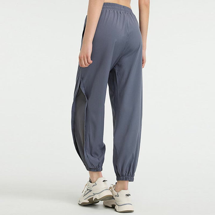 Pantalon de survêtement de sport ample taille haute Buddha Stones avec poches