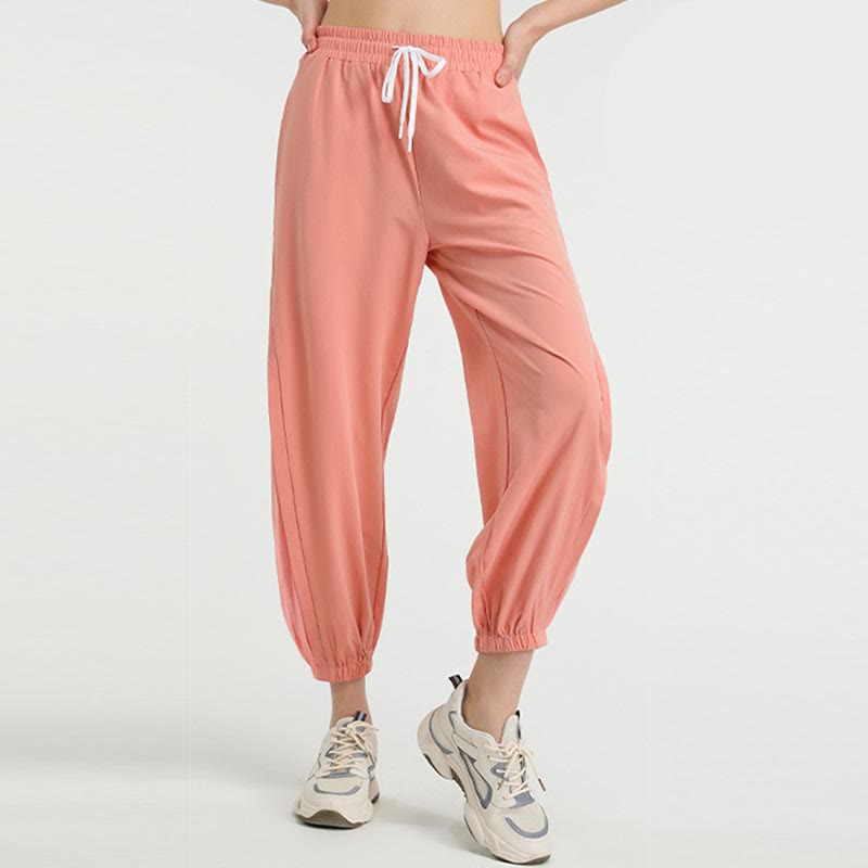 Pantalon de survêtement de sport ample taille haute Buddha Stones avec poches - Rose - US8-10，UK/AU12-14，EU40-42 (XL)  - image 11