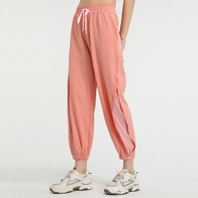Pantalon de survêtement de sport ample taille haute Buddha Stones avec poches