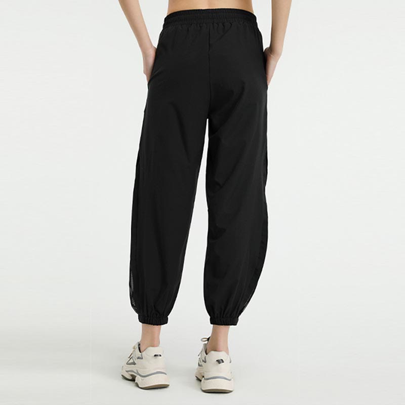Pantalon de survêtement de sport ample taille haute Buddha Stones avec poches