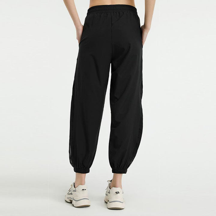 Pantalon de survêtement de sport ample taille haute Buddha Stones avec poches