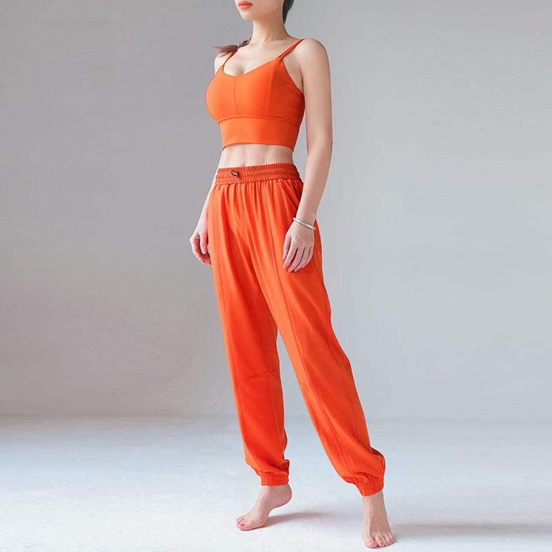 Pantalon de survêtement taille haute Buddha Stones pour le fitness, le yoga, le sport, le jogging, avec poches