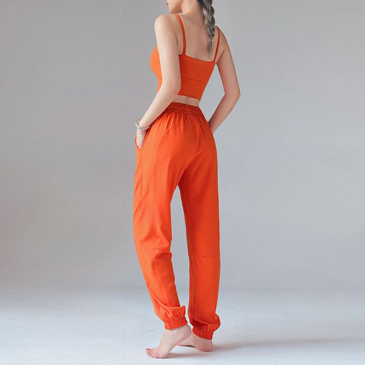 Pantalon de survêtement taille haute Buddha Stones pour le fitness, le yoga, le sport, le jogging, avec poches