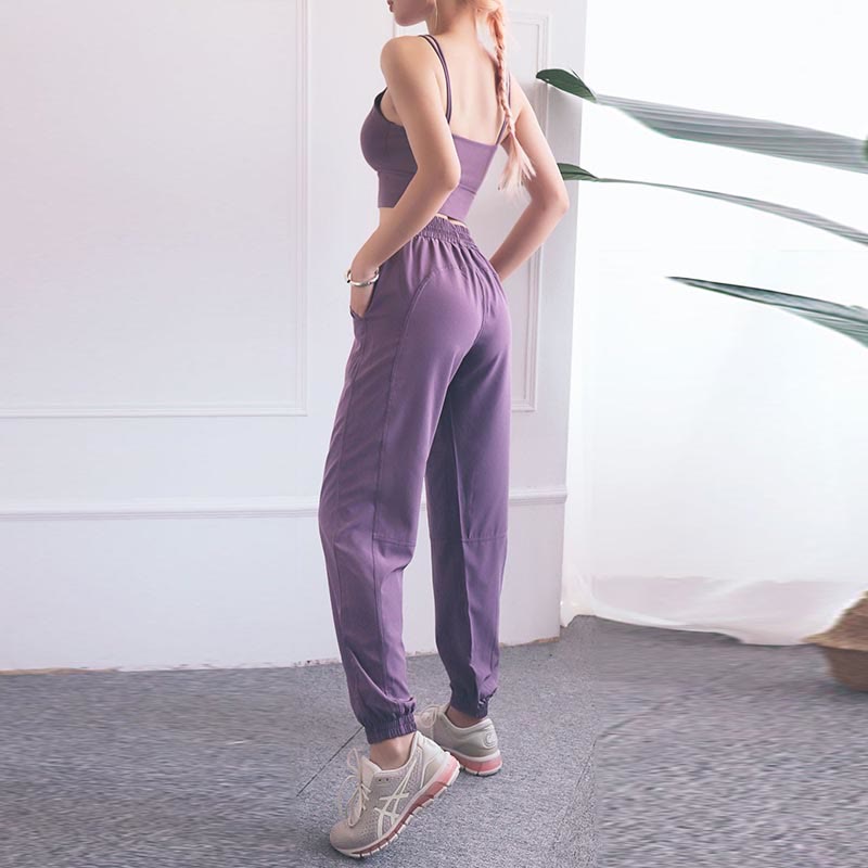 Pantalon de survêtement taille haute Buddha Stones pour le fitness, le yoga, le sport, le jogging, avec poches