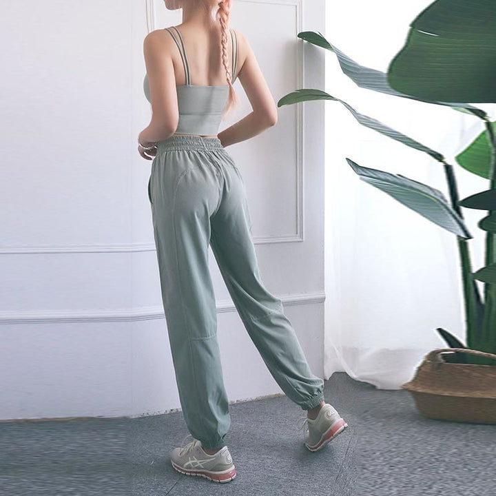 Pantalon de survêtement taille haute Buddha Stones pour le fitness, le yoga, le sport, le jogging, avec poches
