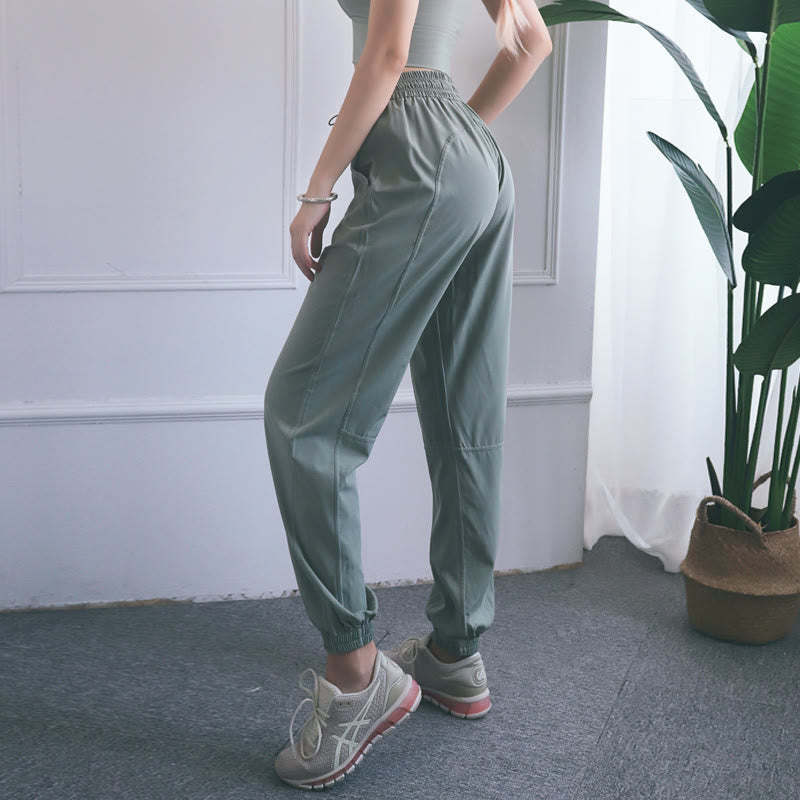 Pantalon de survêtement taille haute Buddha Stones pour le fitness, le yoga, le sport, le jogging, avec poches