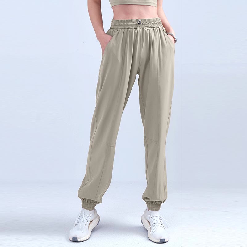 Pantalon de survêtement taille haute Buddha Stones pour le fitness, le yoga, le sport, le jogging, avec poches - Kaki - US8-10，UK/AU12-14，EU40-42 (XL) - image 35