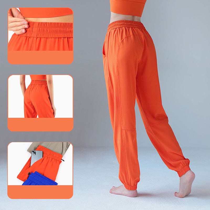 Pantalon de survêtement taille haute Buddha Stones pour le fitness, le yoga, le sport, le jogging, avec poches
