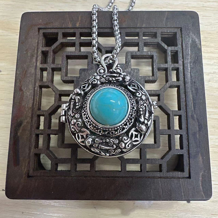 Collier porte-bonheur tibétain en cuivre Buddha Stones Pi Xiu
