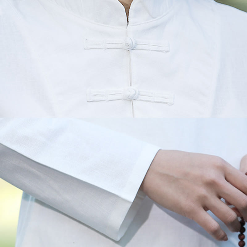 Ensemble 2 Buddha Stones chemise à manches courtes et pantalon pour femme, méditation, zen, tai-chi, coton et lin - image 15