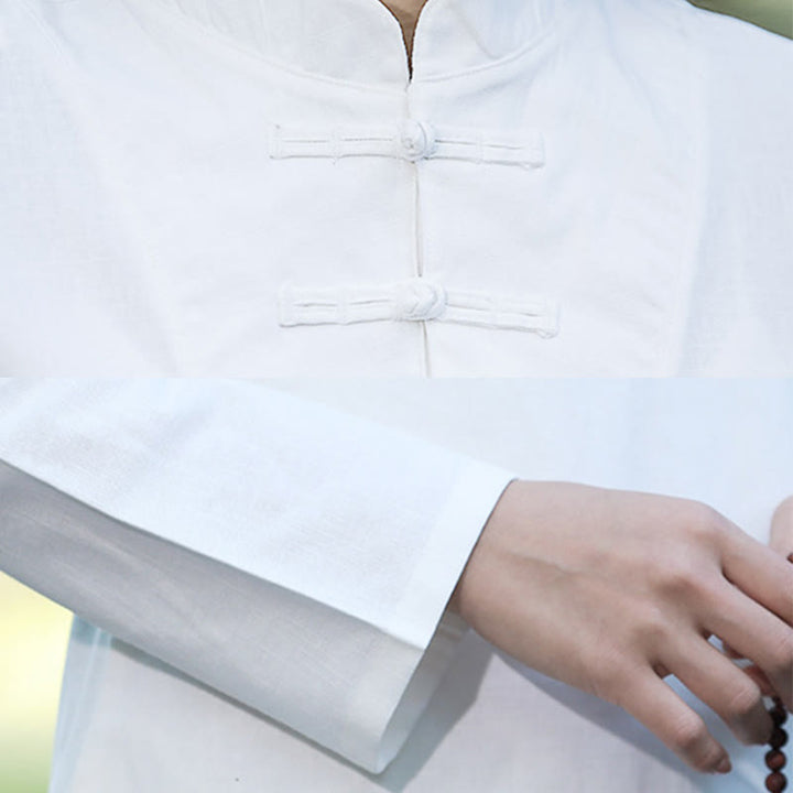 Ensemble 2 Buddha Stones chemise à manches courtes et pantalon pour femme, méditation, zen, tai-chi, coton et lin - image 15