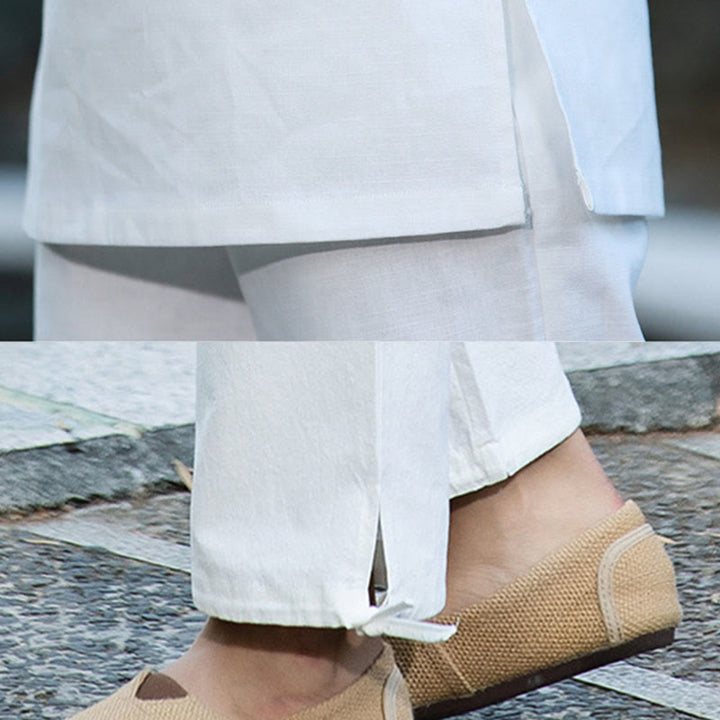 Ensemble 2 Buddha Stones chemise à manches courtes et pantalon pour femme, méditation, zen, tai-chi, coton et lin - image 16