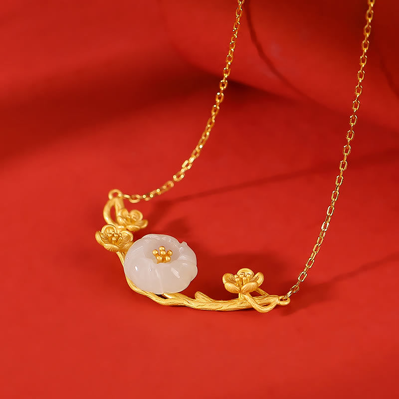 Buddha Stones et jade Hetian en fleur de prunier