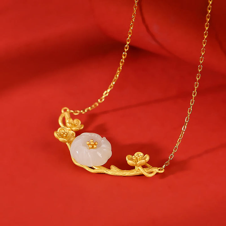 Buddha Stones et jade Hetian en fleur de prunier