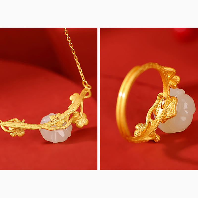 Buddha Stones et jade Hetian en fleur de prunier