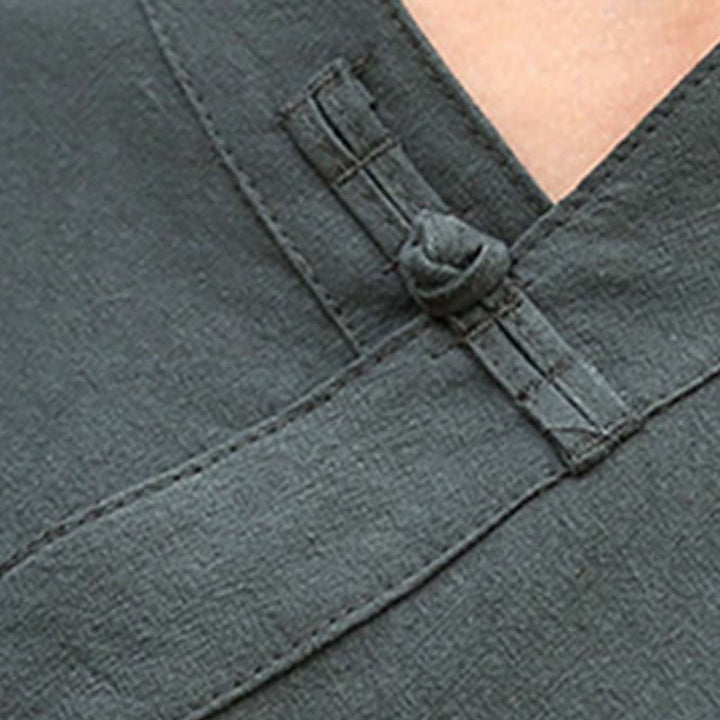 Ensemble 2 Buddha Stones à manches courtes et col en V et pantalon pour méditation Zen Tai Chi pour femme - image 21