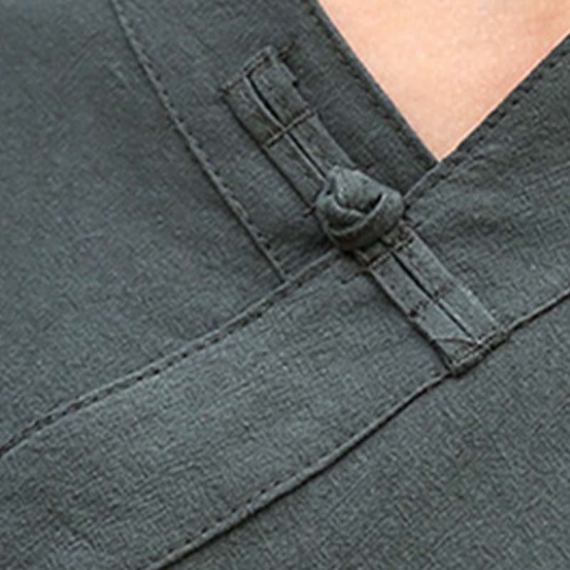 Ensemble 2 Buddha Stones à manches courtes et col en V et pantalon pour méditation Zen Tai Chi pour femme - image 21