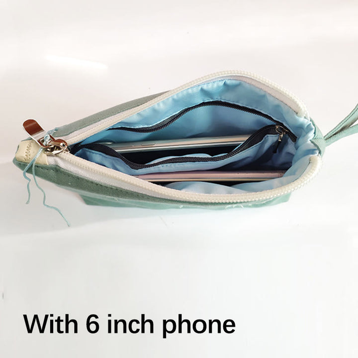 Portefeuille en toile Buddha Stones Petite Fleur Prune Cerisier Grue Fleur de Pêcher - image 2