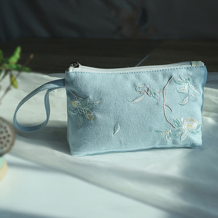 Portefeuille en toile Buddha Stones Petite Fleur Prune Cerisier Grue Fleur de Pêcher - image 8