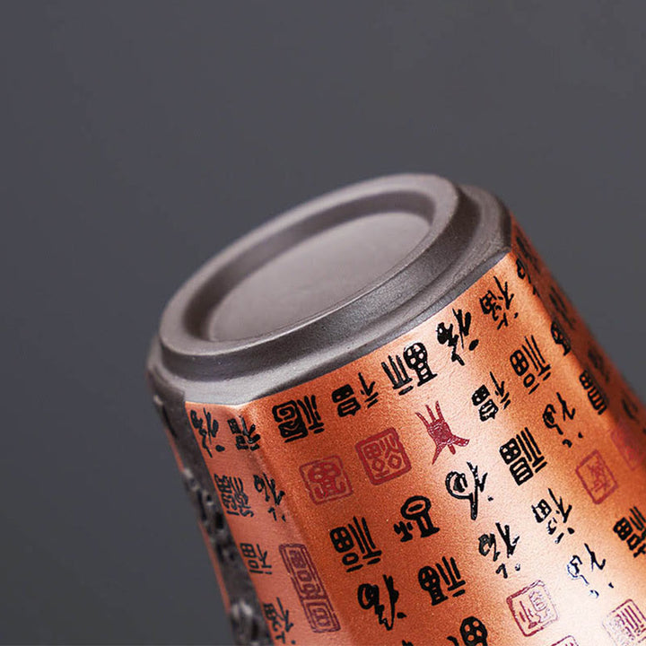 Buddha Stones Petit Fu Caractère Argile Violet Tasse à Thé en Céramique Tasse à Thé Kung Fu 50 ml