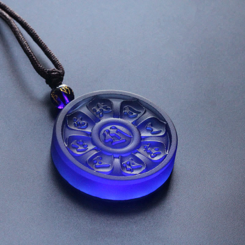 Collier d'illumination Lotus Liuli Manjusri de Buddha Stones