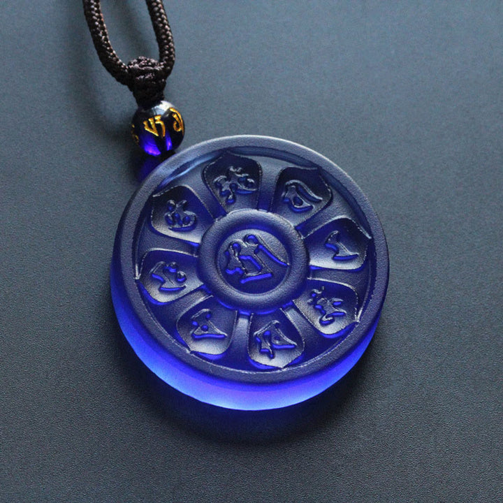 Collier d'illumination Lotus Liuli Manjusri de Buddha Stones