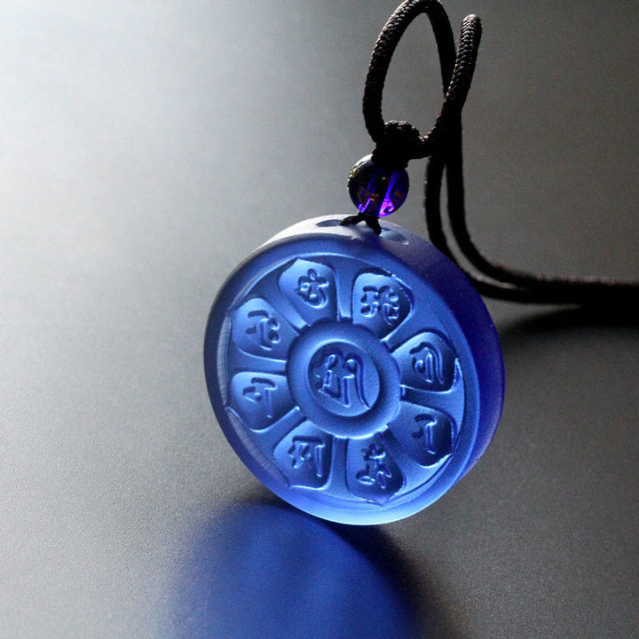 Collier d'illumination Lotus Liuli Manjusri de Buddha Stones