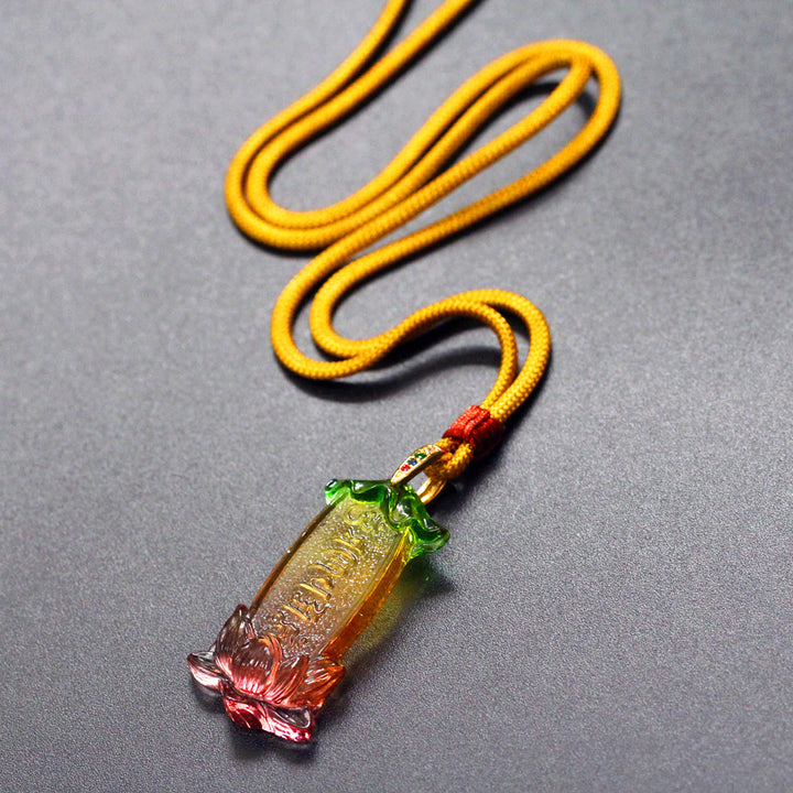 Buddha Stones Bouddha Liuli Lotus Six Caractères Om Mani Padme Hum Collier de Paix