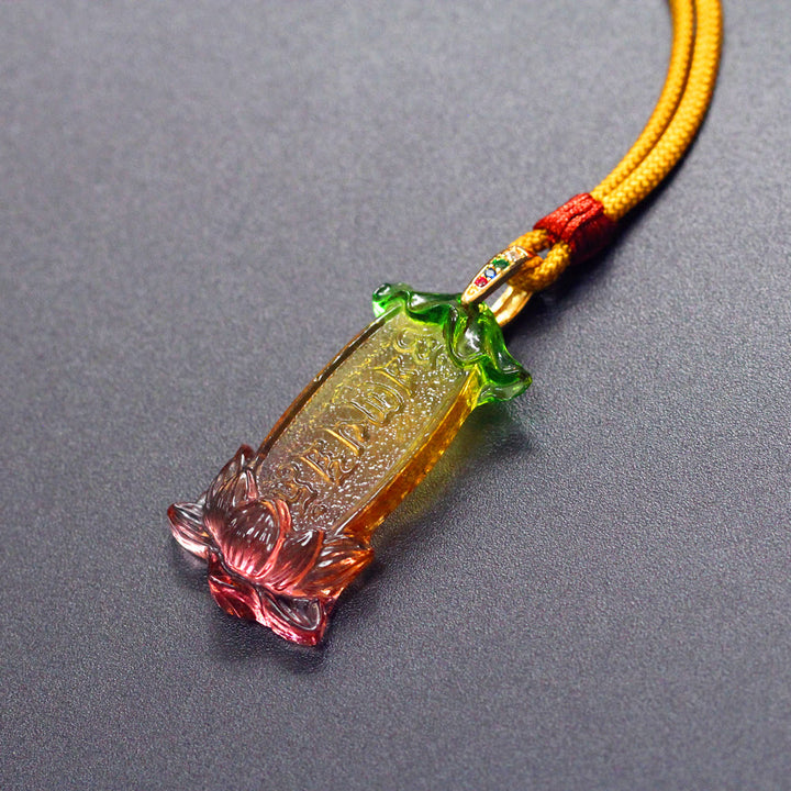Buddha Stones Bouddha Liuli Lotus Six Caractères Om Mani Padme Hum Collier de Paix