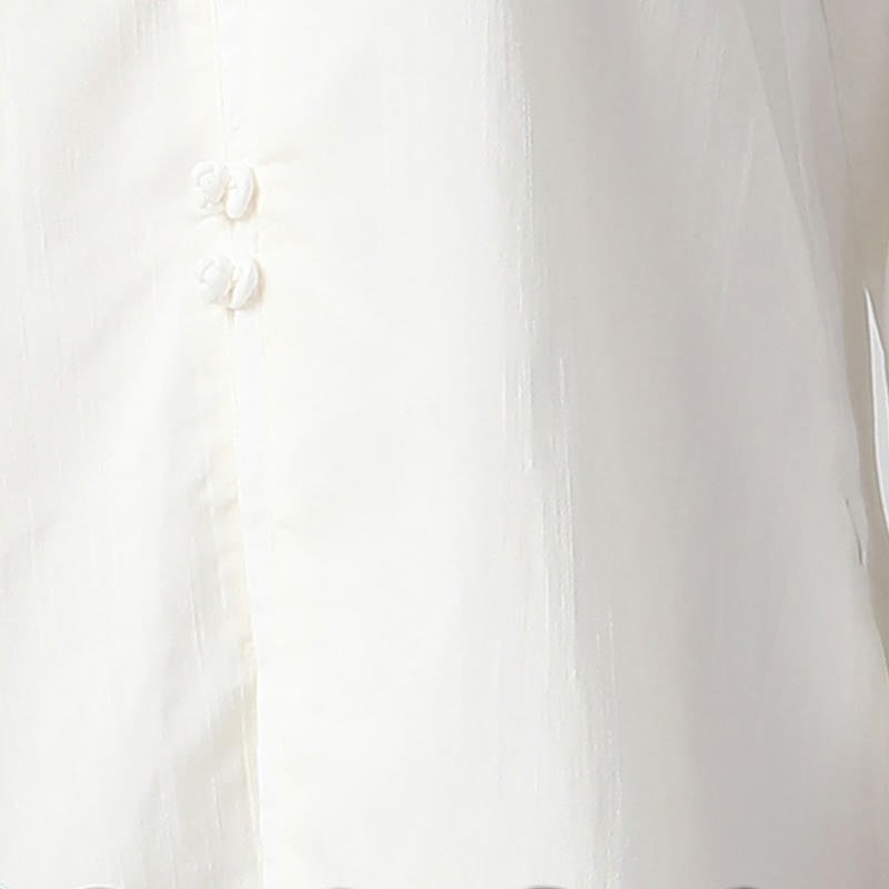 Ensemble de vêtements de pratique du Qigong, du Tai Chi et du Zen spirituel en coton et lin avec Buddha Stones et grue blanche - image 11