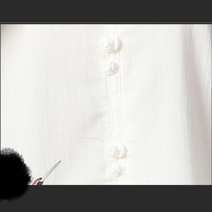 Ensemble de vêtements de pratique du Qigong, du Tai Chi et du Zen spirituel en coton et lin avec Buddha Stones et grue blanche - image 10