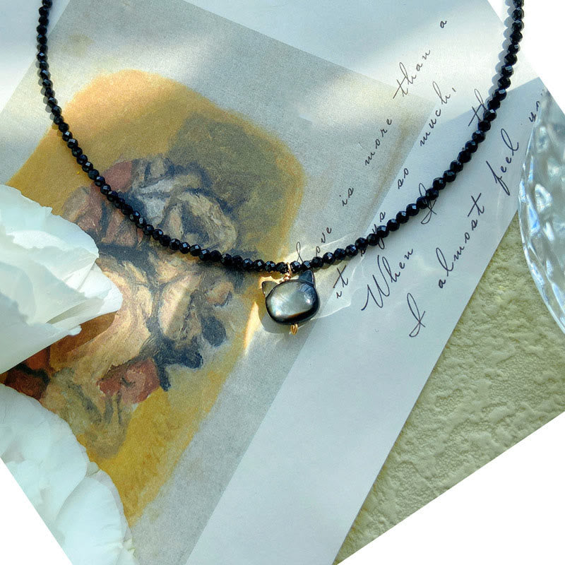 Buddha Stones et spinelle noire en forme de chat mignon - image 3