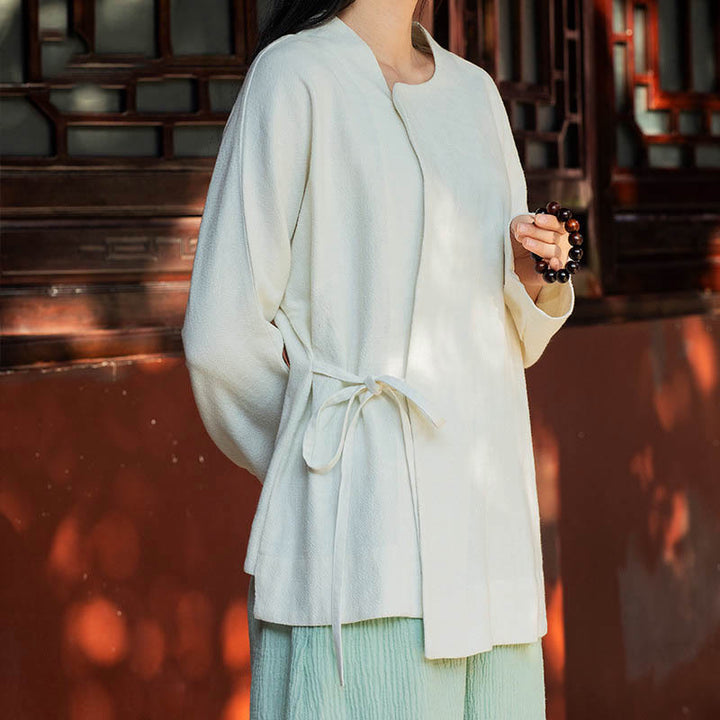 Veste à manches longues Buddha Stones Chemise Haut Pantalon large Vêtements de méditation Zen Tai Chi Yoga