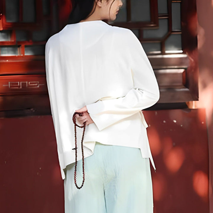 Veste à manches longues Buddha Stones Chemise Haut Pantalon large Vêtements de méditation Zen Tai Chi Yoga