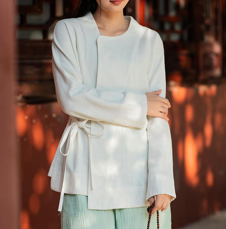 Veste à manches longues Buddha Stones Chemise Haut Pantalon large Vêtements de méditation Zen Tai Chi Yoga