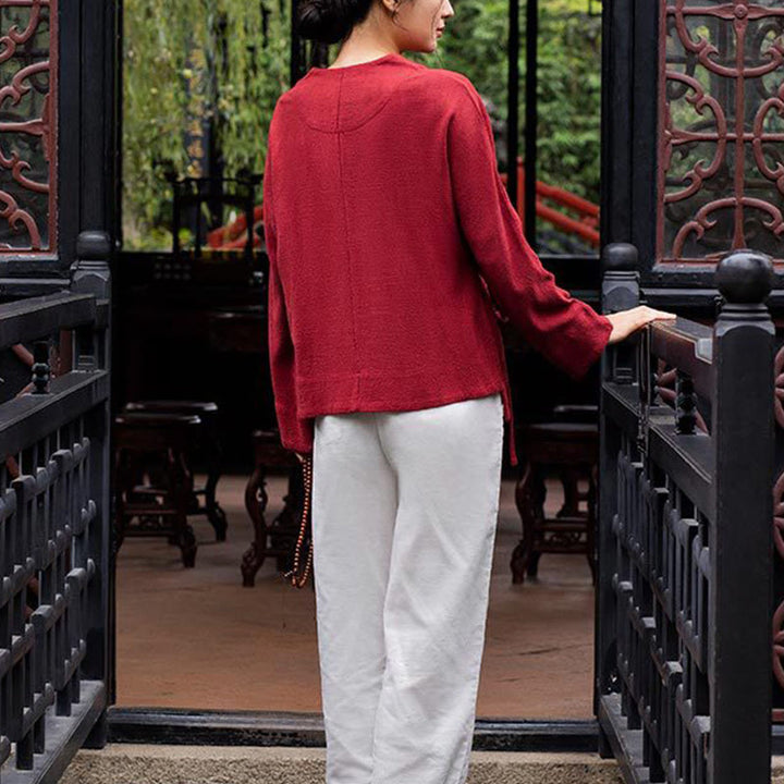 Veste à manches longues Buddha Stones Chemise Haut Pantalon large Vêtements de méditation Zen Tai Chi Yoga