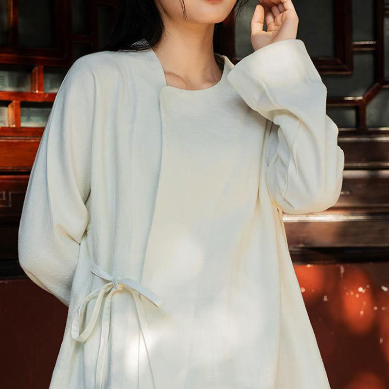 Veste à manches longues Buddha Stones Chemise Haut Pantalon large Vêtements de méditation Zen Tai Chi Yoga