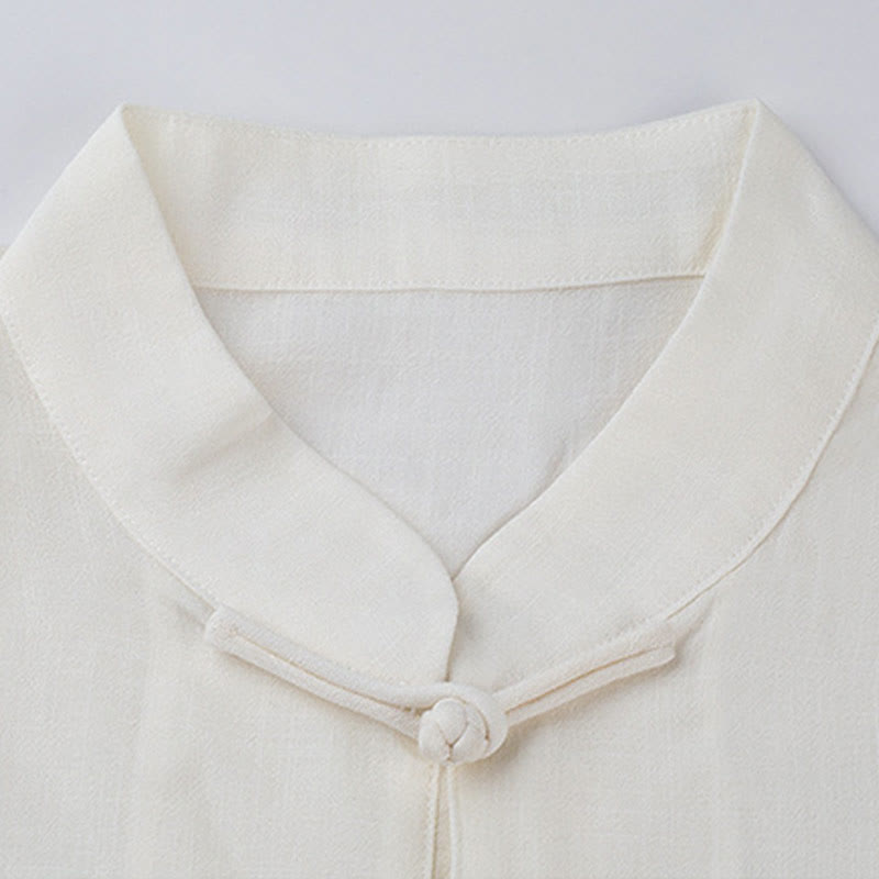Ensemble de vêtements unisexe avec boutons en forme de grenouille et Buddha Stones, couleur unie, méditation, prière, spirituel, zen, tai-chi, qigong
